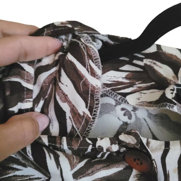 Vintage long Floral blouse tie front 3/4 sleeve women's plus size 24 MORE JAZZ - Picture 12 of 12